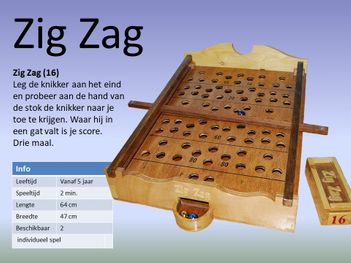 Oud Hollandse spellen - Zig zag